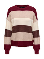 Maglia Only Atia a righe multicolore 15220044 /Zinfandel ONLY 