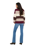 Maglia Only Atia a righe multicolore 15220044 /Zinfandel ONLY 