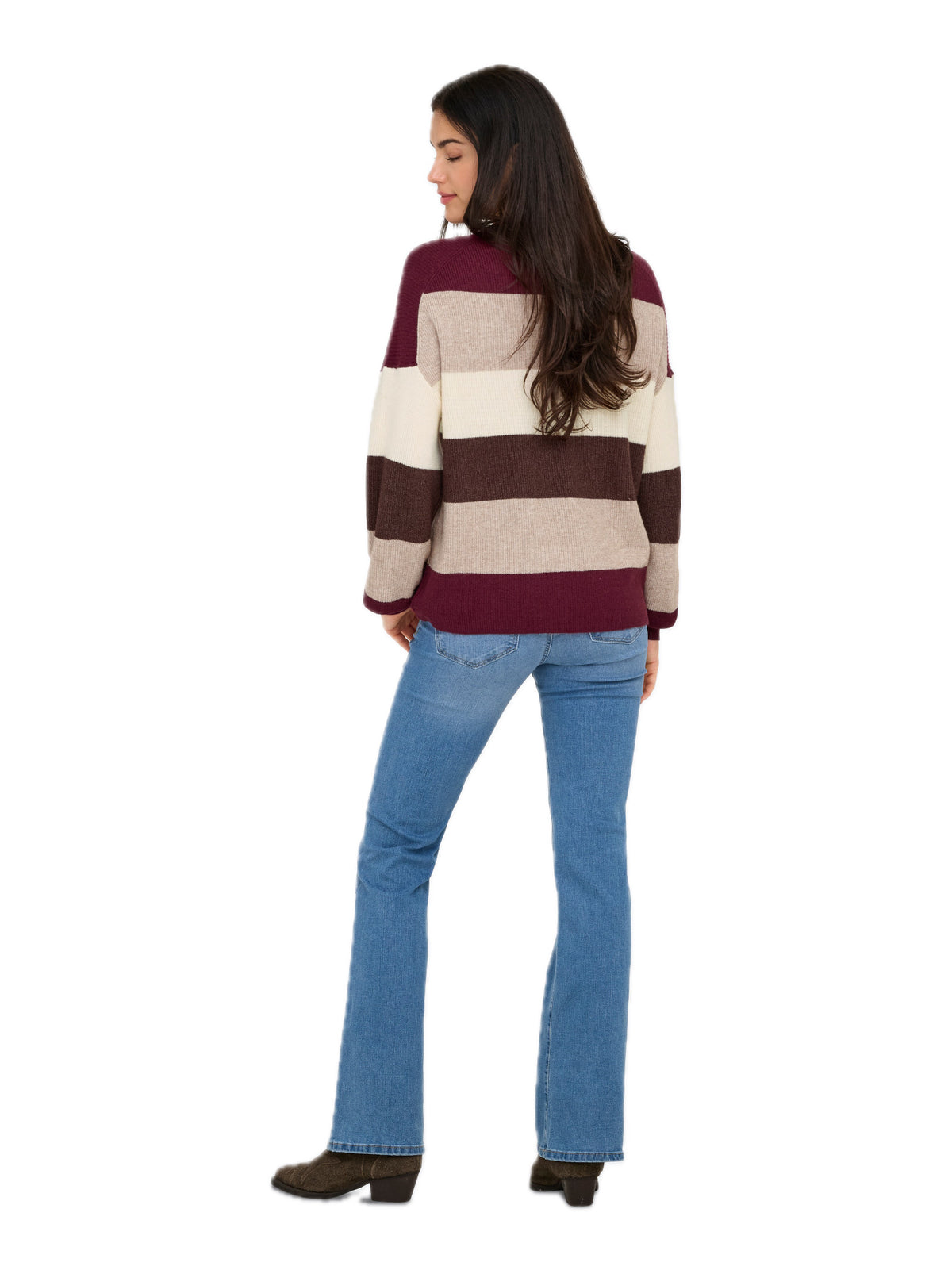 Maglia Only Atia a righe multicolore 15220044 /Zinfandel ONLY 
