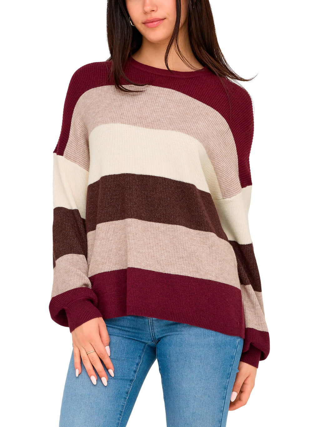 Maglia Only Atia a righe multicolore 15220044 /Zinfandel ONLY 