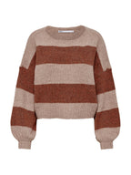 Maglia ONLY Aya Nocciola a righe larghe 15259682 /Pumice Stone ONLY 