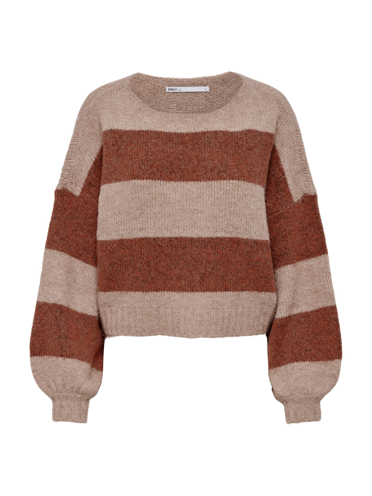 Maglia ONLY Aya Nocciola a righe larghe 15259682 /Pumice Stone ONLY 