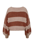 Maglia ONLY Aya Nocciola a righe larghe 15259682 /Pumice Stone ONLY 