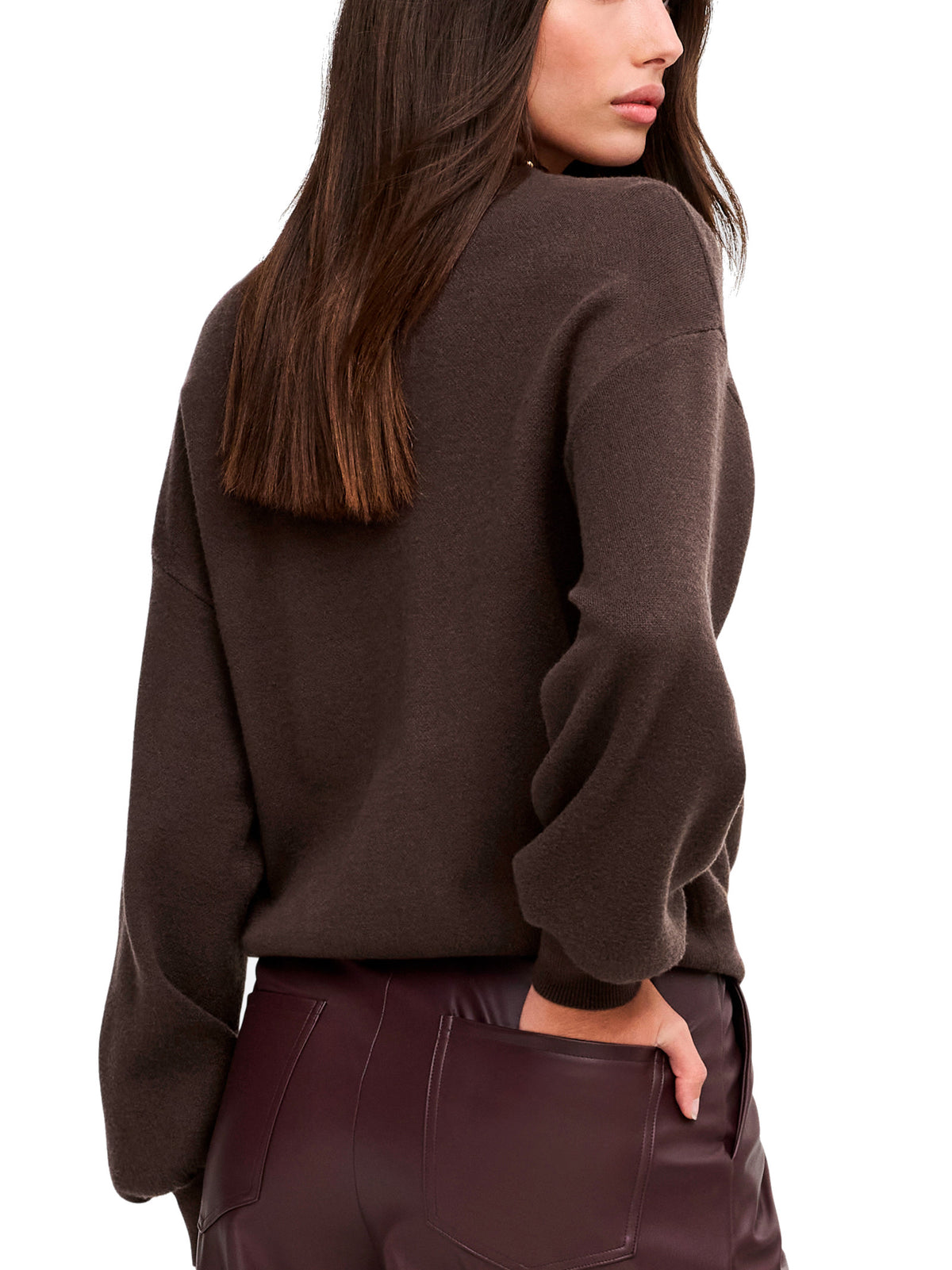 Maglia ONLY Enya Marrone con collo alto 15302262 /Chocolate Torte ONLY 