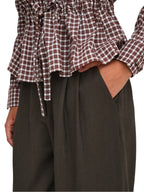 ONLHATTIE HW PLEAT STR PANT TLR NOOS 15304707 /CHOCOLATE TORTE ONLY 