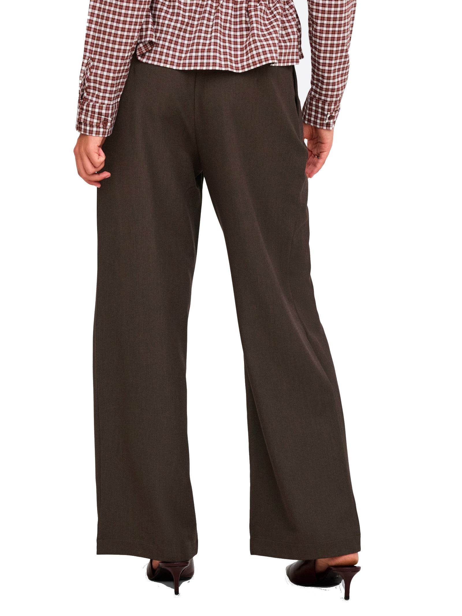 ONLHATTIE HW PLEAT STR PANT TLR NOOS 15304707 /CHOCOLATE TORTE ONLY 
