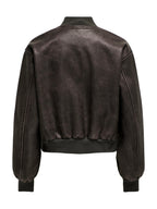 Bomber Only Jane Marrone in ecopelle 15314240 /Chocolate Brown ONLY 