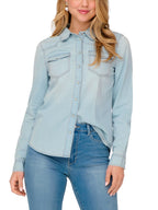 Camicia Only Alexa in denim Light Blue 15315185 /LIGHT BLUE DENIM ONLY 