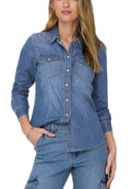 Camicia Only Alexa in denim Medium Blue 15315185 /MEDIUM BLUE DENIM ONLY 