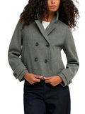 Giubbotto Only  Freja Verde doppiopetto<BR/> 15320983 /Castor Gray ONLY 