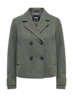 Giubbotto Only  Freja Verde doppiopetto<BR/> 15320983 /Castor Gray ONLY 