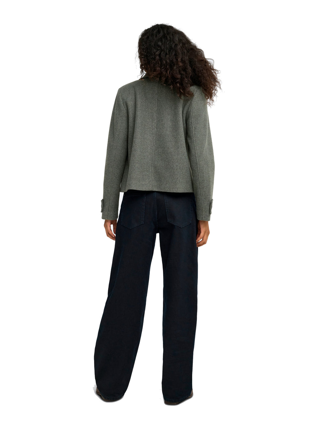 Giubbotto Only  Freja Verde doppiopetto<BR/> 15320983 /Castor Gray ONLY 