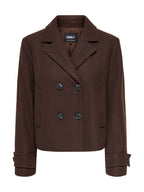 Giubbotto Only  Freja Marrone doppiopetto 15320983 /Hot Fudge ONLY 
