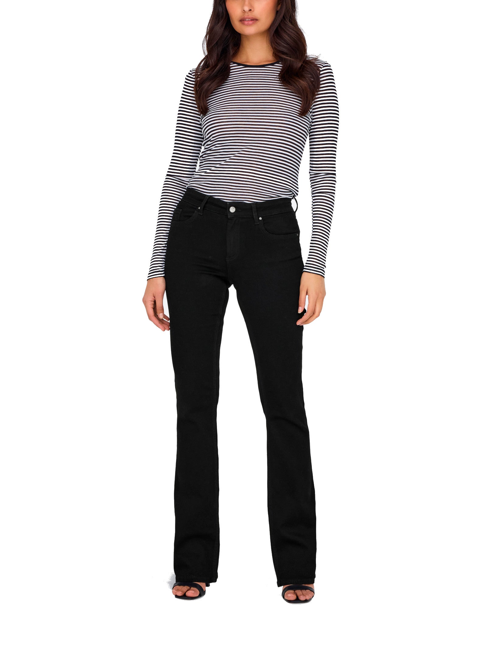 Jeans Only Blush Black Denim Flared 15324908 /Black Denim ONLY 