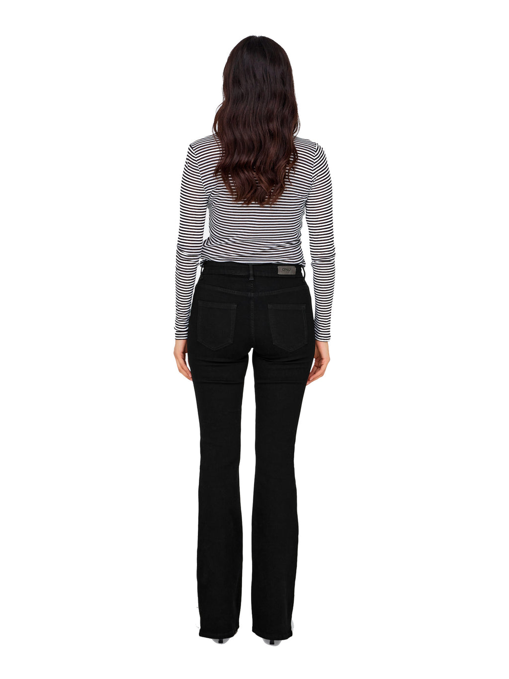 Jeans Only Blush Black Denim Flared 15324908 /Black Denim ONLY 