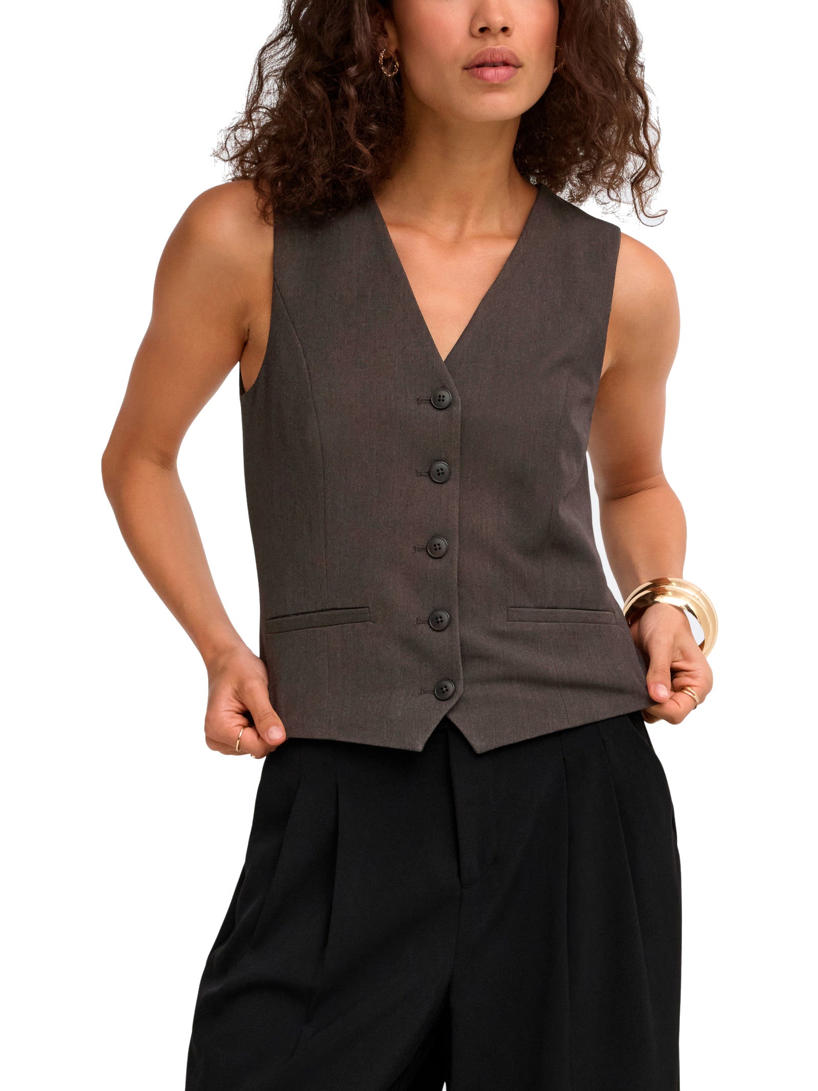 Gilet Only Iris Marrone con scollo a V 15331287 /Chocolate Torte ONLY 