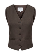 Gilet Only Iris Marrone con scollo a V 15331287 /Chocolate Torte ONLY 
