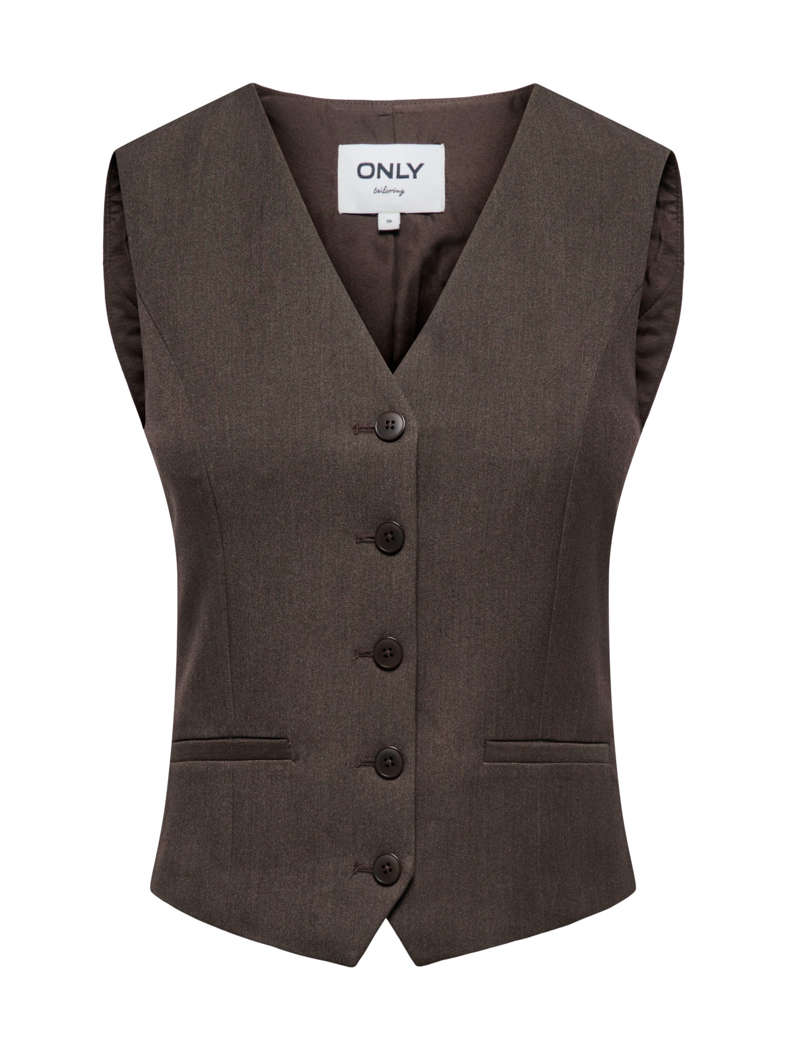 Gilet Only Iris Marrone con scollo a V 15331287 /Chocolate Torte ONLY 