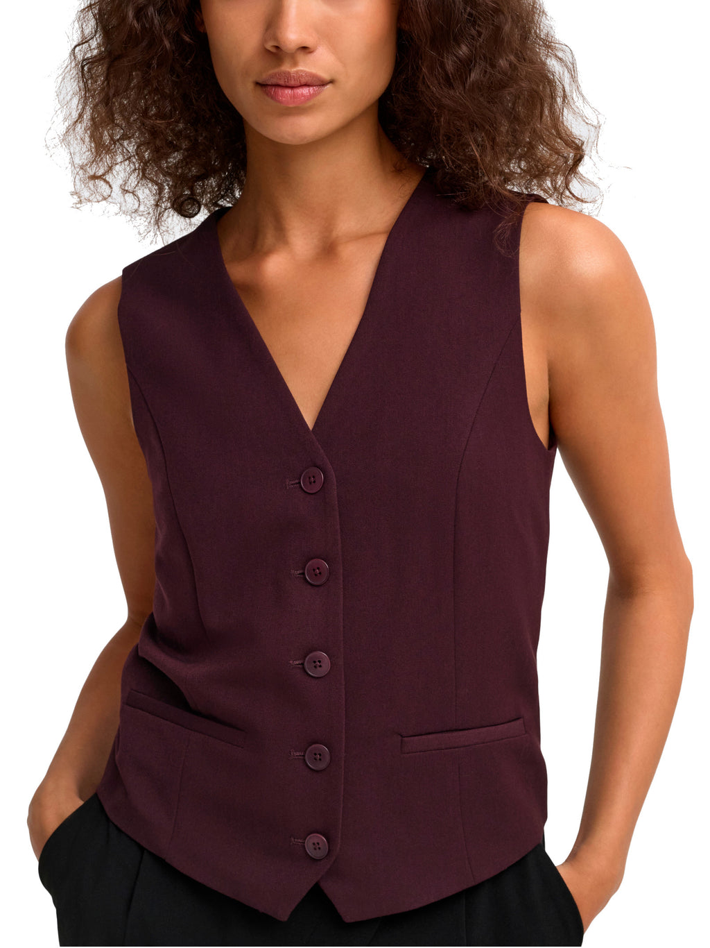 Gilet Only Iris Vinaccia con scollo a V 15331287 /Fudge ONLY 