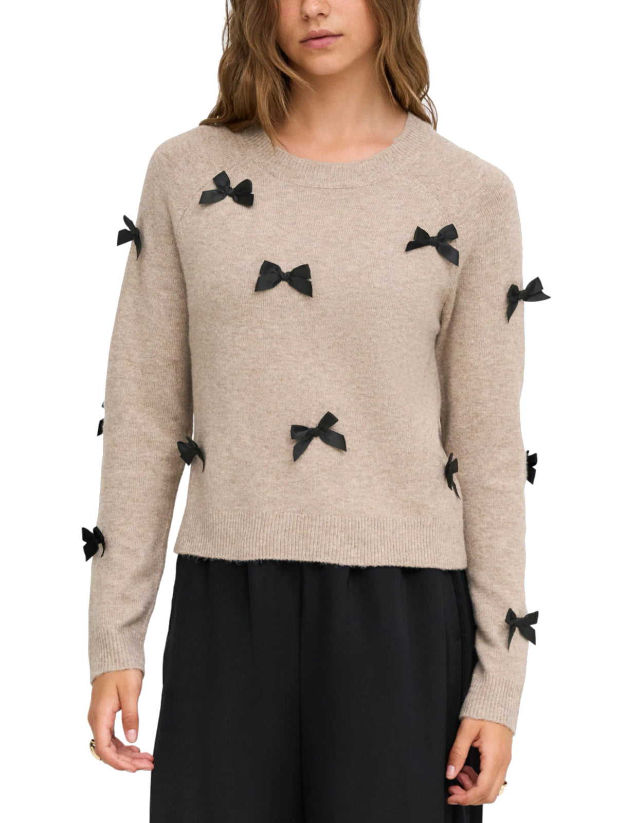 Maglia Only Noelle Beige con fiocchi 15342560 /Beige ONLY 
