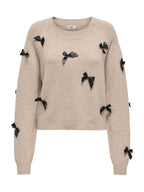 Maglia Only Noelle Beige con fiocchi 15342560 /Beige ONLY 