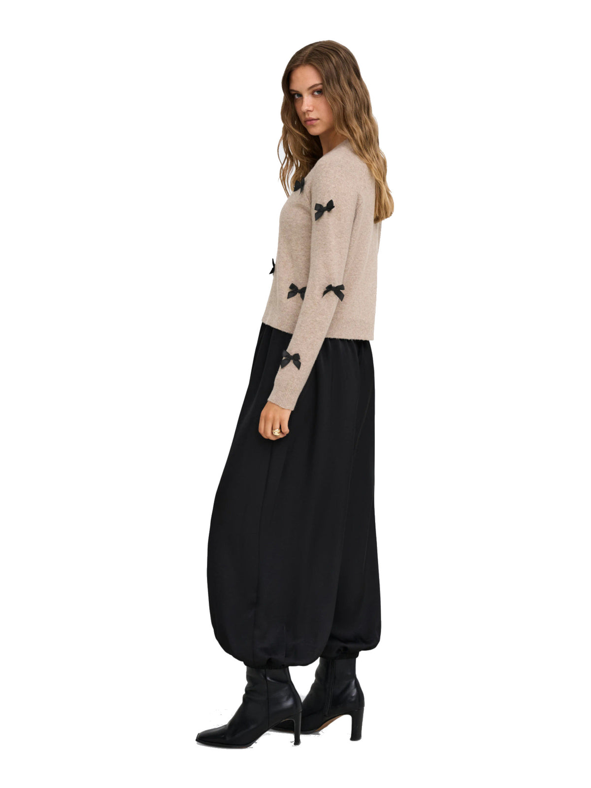 Maglia Only Noelle Beige con fiocchi 15342560 /Beige ONLY 