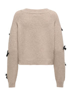 Maglia Only Noelle Beige con fiocchi 15342560 /Beige ONLY 