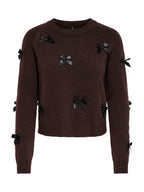 Maglia Only Noelle Marrone con fiocchi 15342560 /Chocolate Torte ONLY 