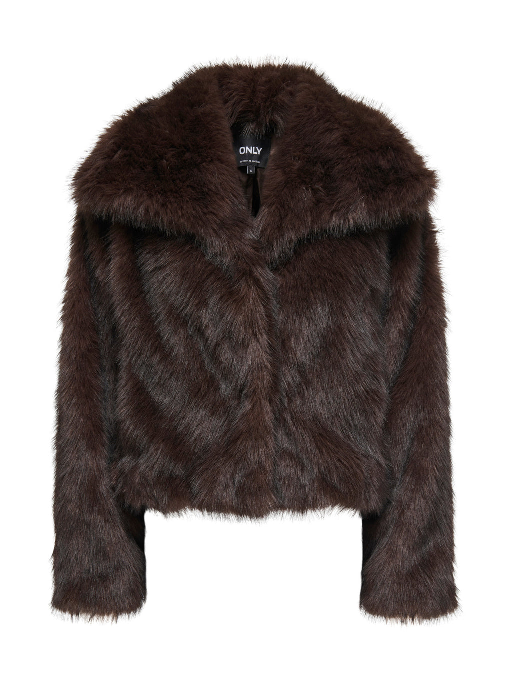 Pelliccia Only Dawn Marrone con ampio collo a revers 15348977 /Chocolate Torte ONLY 