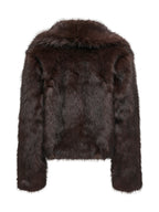 Pelliccia Only Dawn Marrone con ampio collo a revers 15348977 /Chocolate Torte ONLY 