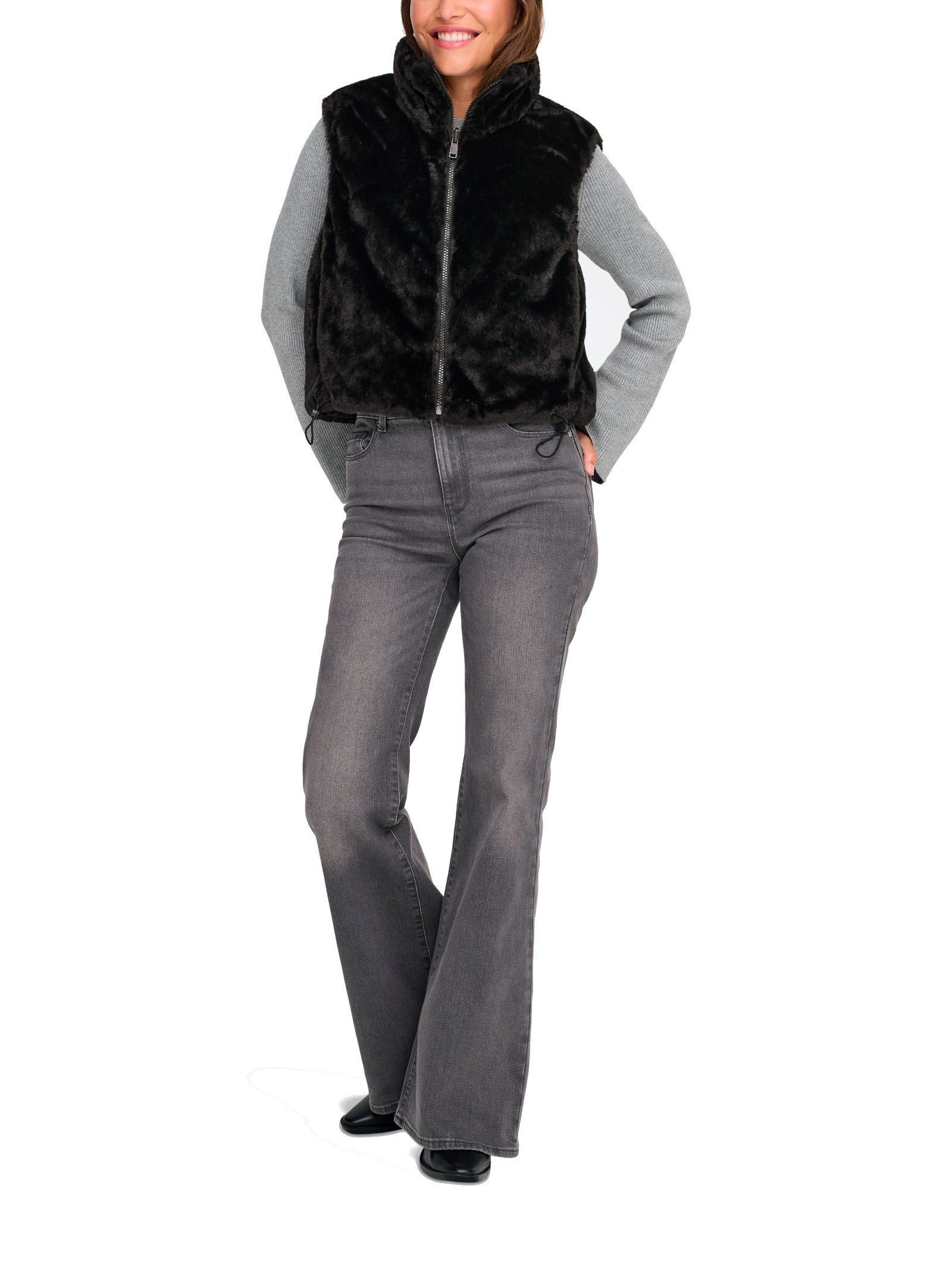 Gilet Only Dana Nero effetto pelliccia 15348986 /Black ONLY 