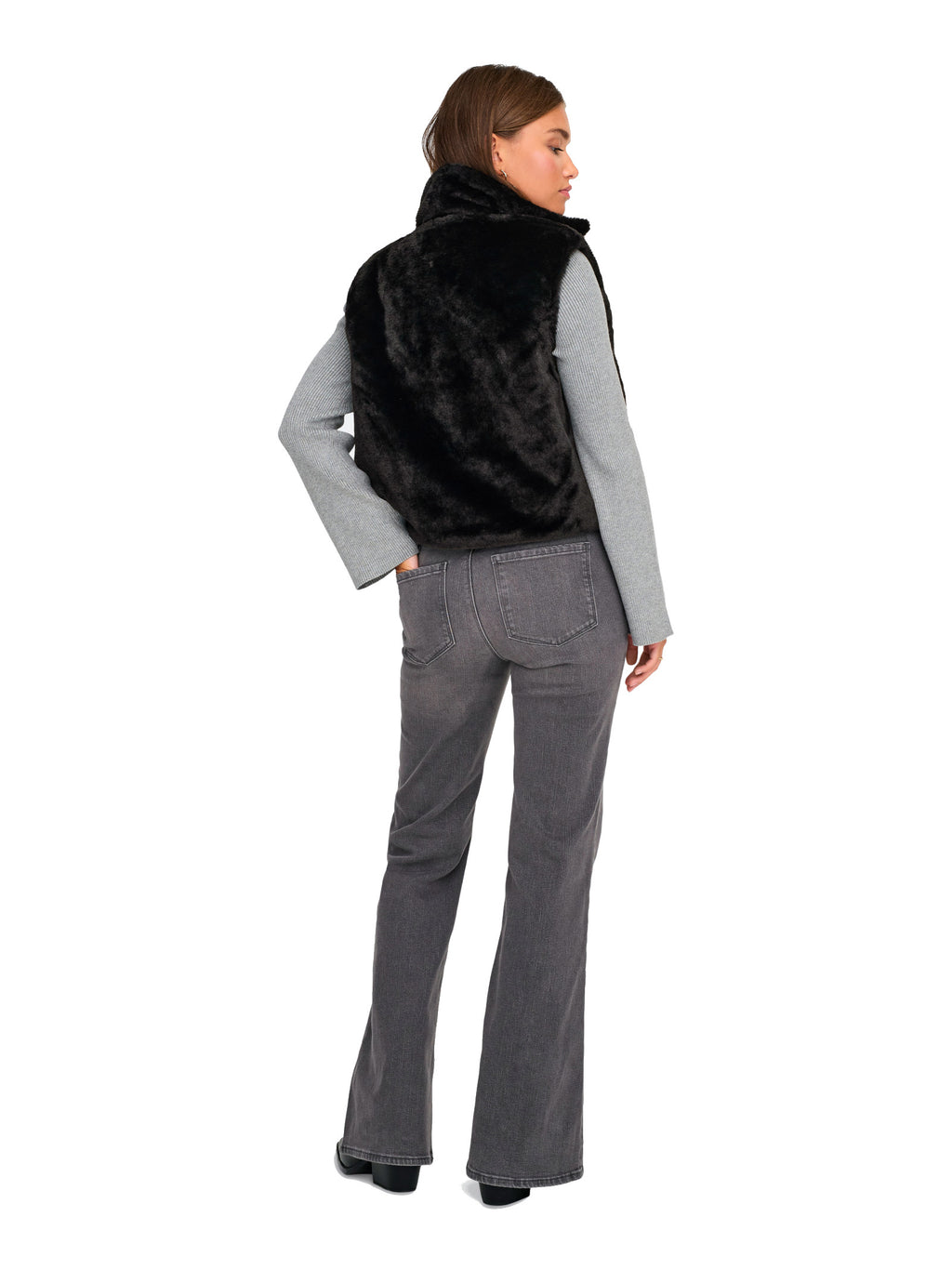 Gilet Only Dana Nero effetto pelliccia 15348986 /Black ONLY 