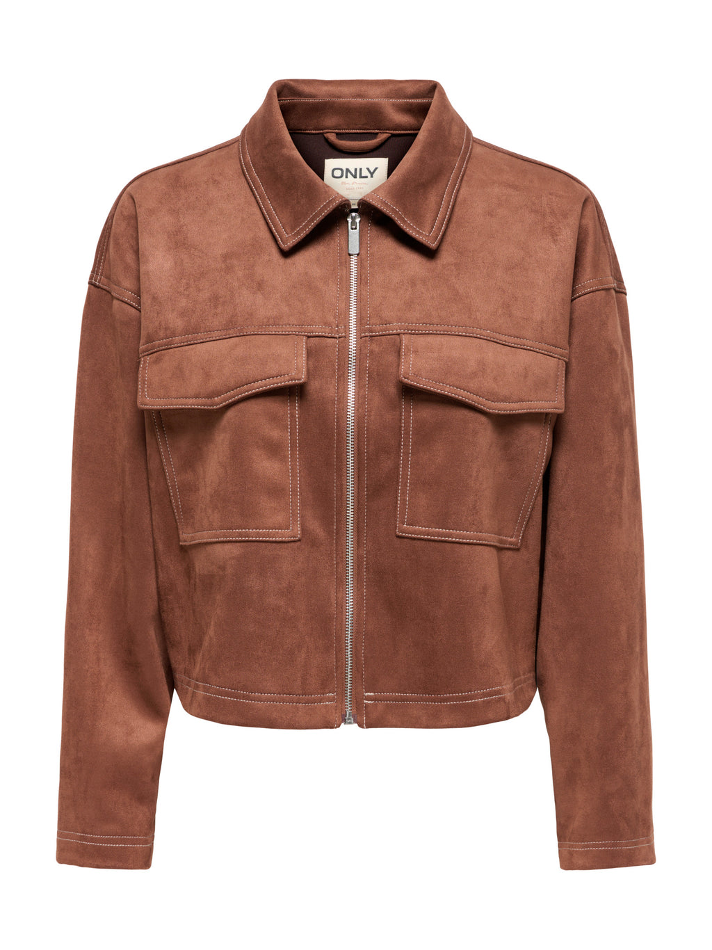 Giubotto Only Stina Cognac in faux suede 15351260 /Soft Silt ONLY 
