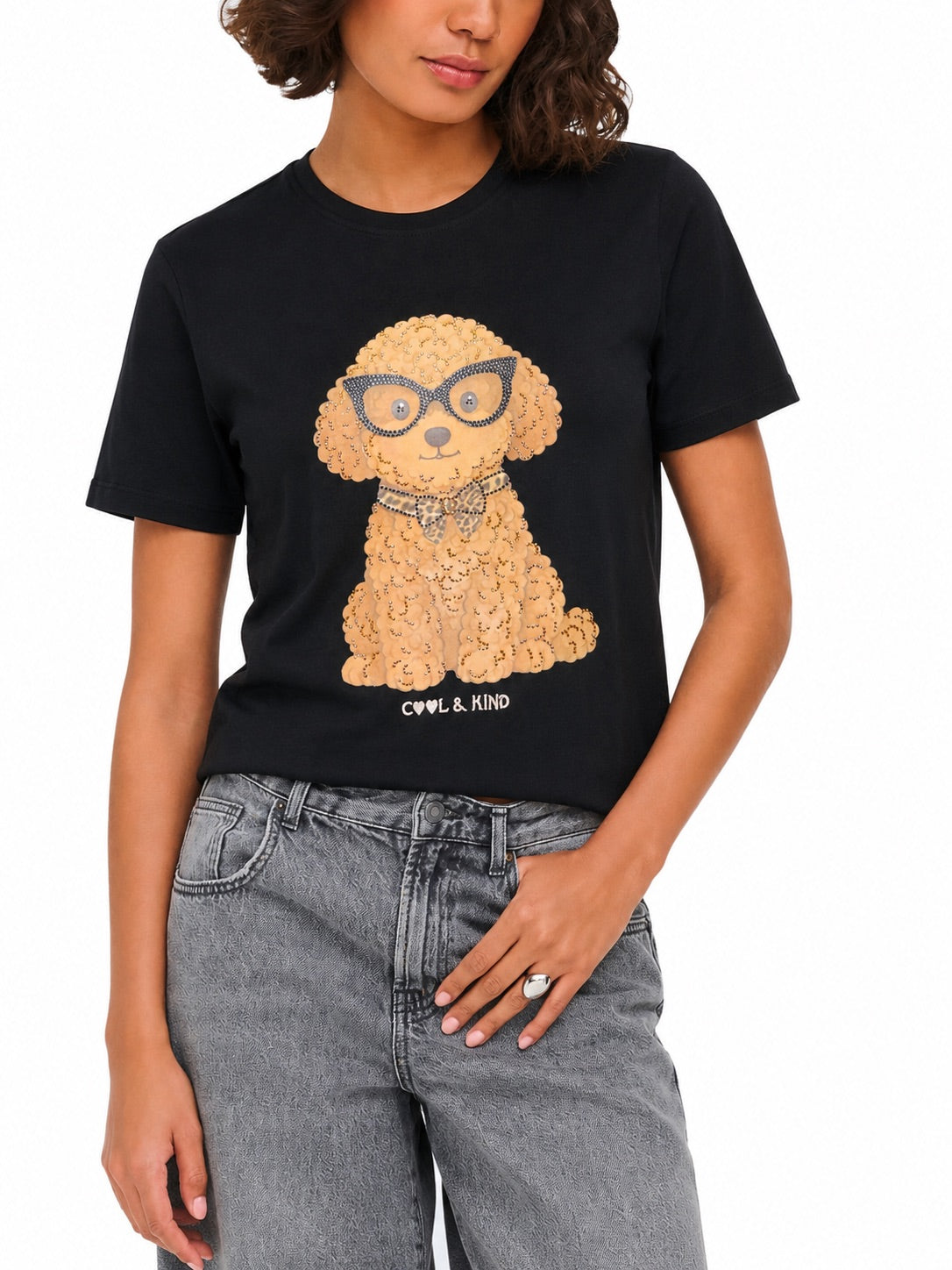 T-shirt Only Baria Nera con stampa frontale 15353246 /Black ONLY 