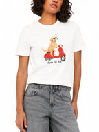 T-shirt Only Baria Bianca con stampa frontale 15353246 /Cloud Dancer ONLY 