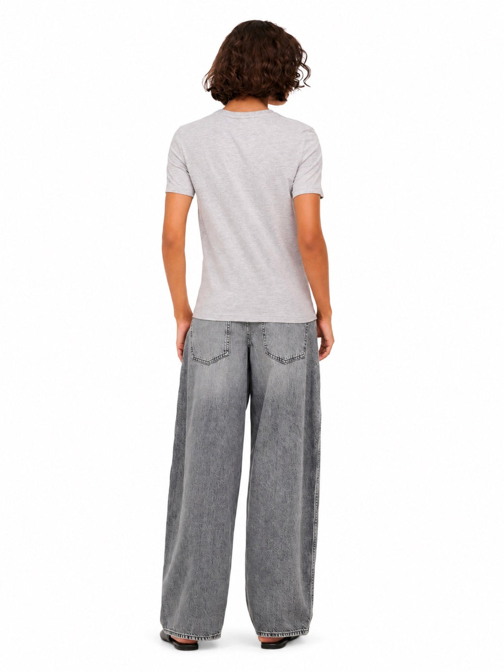 T-shirt Only Baria Grigia con stampa frontale 15353246 /Light Grey Melange ONLY 