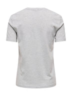 T-shirt Only Baria Grigia con stampa frontale 15353246 /Light Grey Melange ONLY 