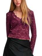 T-shirt Only Nikka Vinaccia in pizzo floreale 15355839 /Fig ONLY 