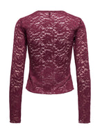 T-shirt Only Nikka Vinaccia in pizzo floreale 15355839 /Fig ONLY 