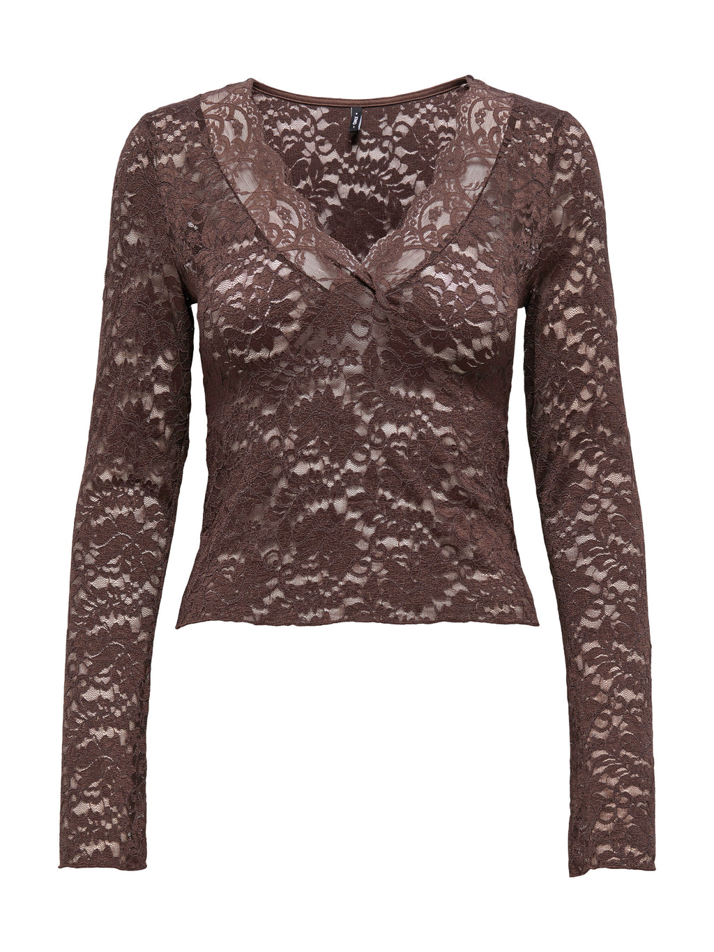 T-shirt Only Nikka Marrone in pizzo floreale 15355839 /Seal Brown ONLY 