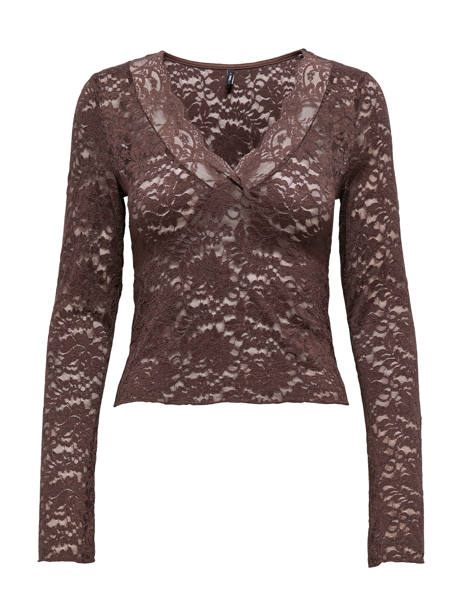 T-shirt Only Nikka Marrone in pizzo floreale 15355839 /Seal Brown ONLY 