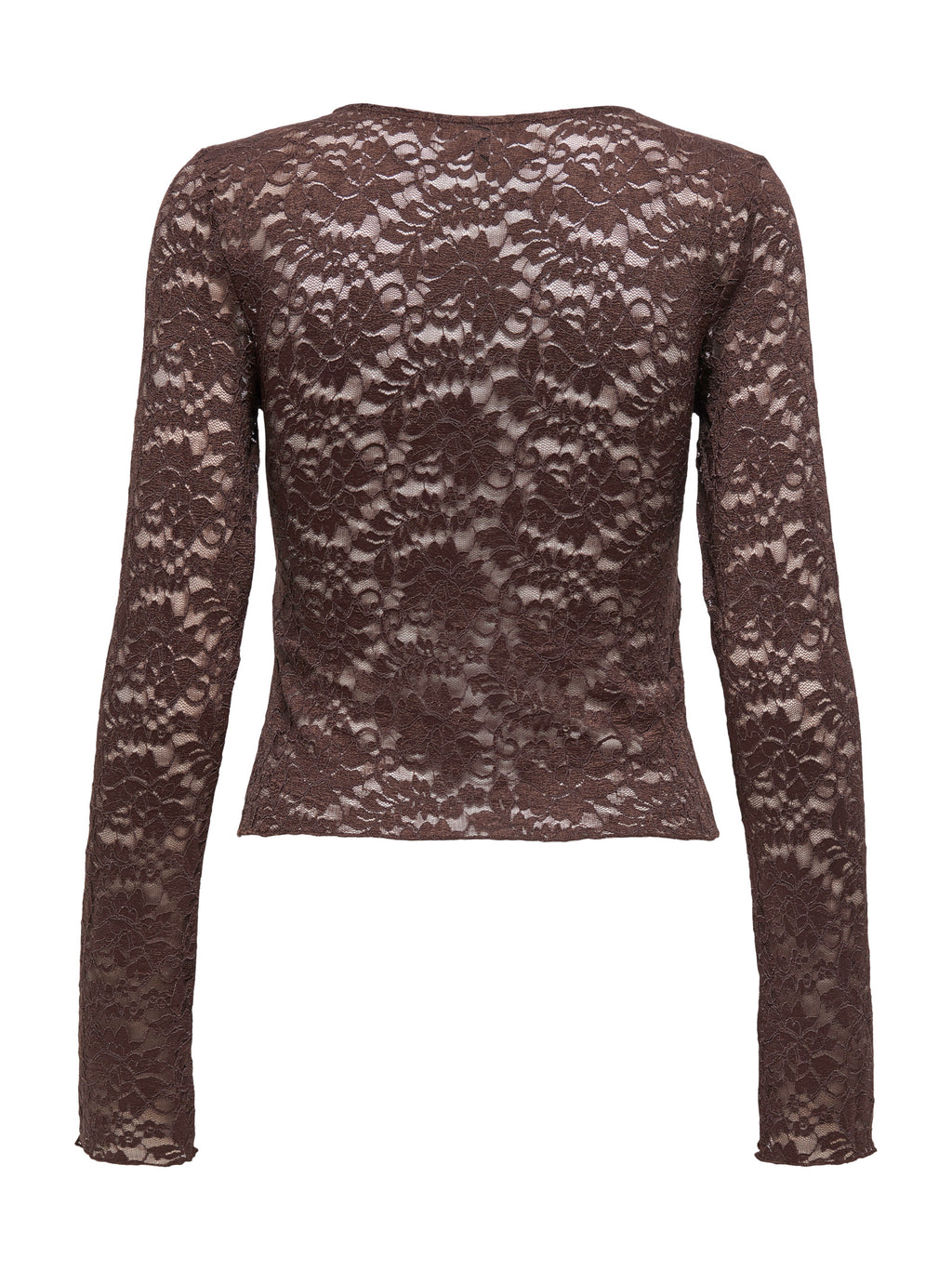 T-shirt Only Nikka Marrone in pizzo floreale 15355839 /Seal Brown ONLY 
