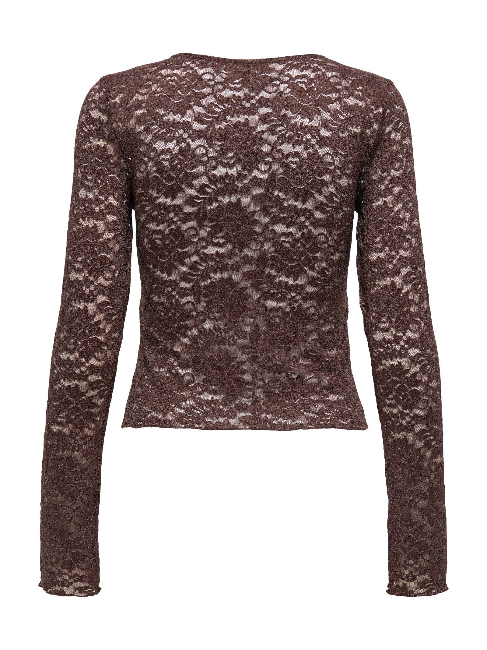 T-shirt Only Nikka Marrone in pizzo floreale 15355839 /Seal Brown ONLY 