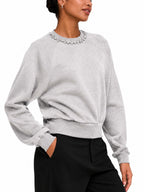 Felpa Only Jett Grigia girocollo 15355912 /Light Grey Melange ONLY 