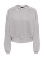 Felpa Only Jett Grigia girocollo 15355912 /Light Grey Melange ONLY 