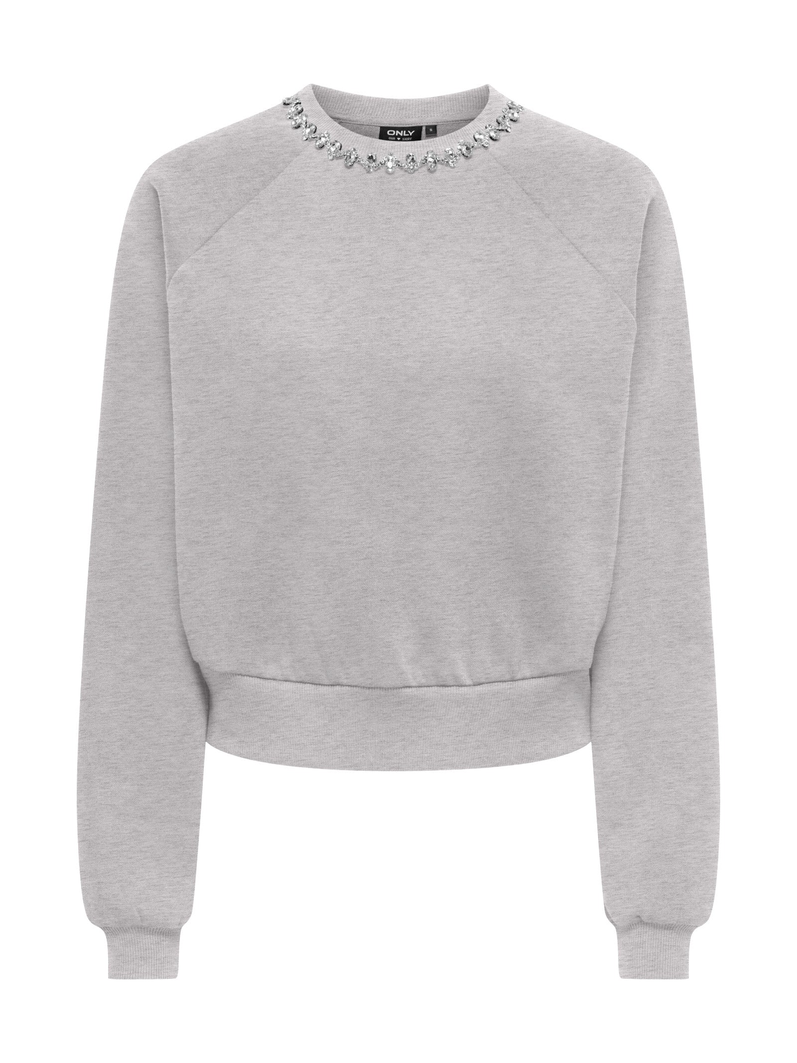 Felpa Only Jett Grigia girocollo 15355912 /Light Grey Melange ONLY 