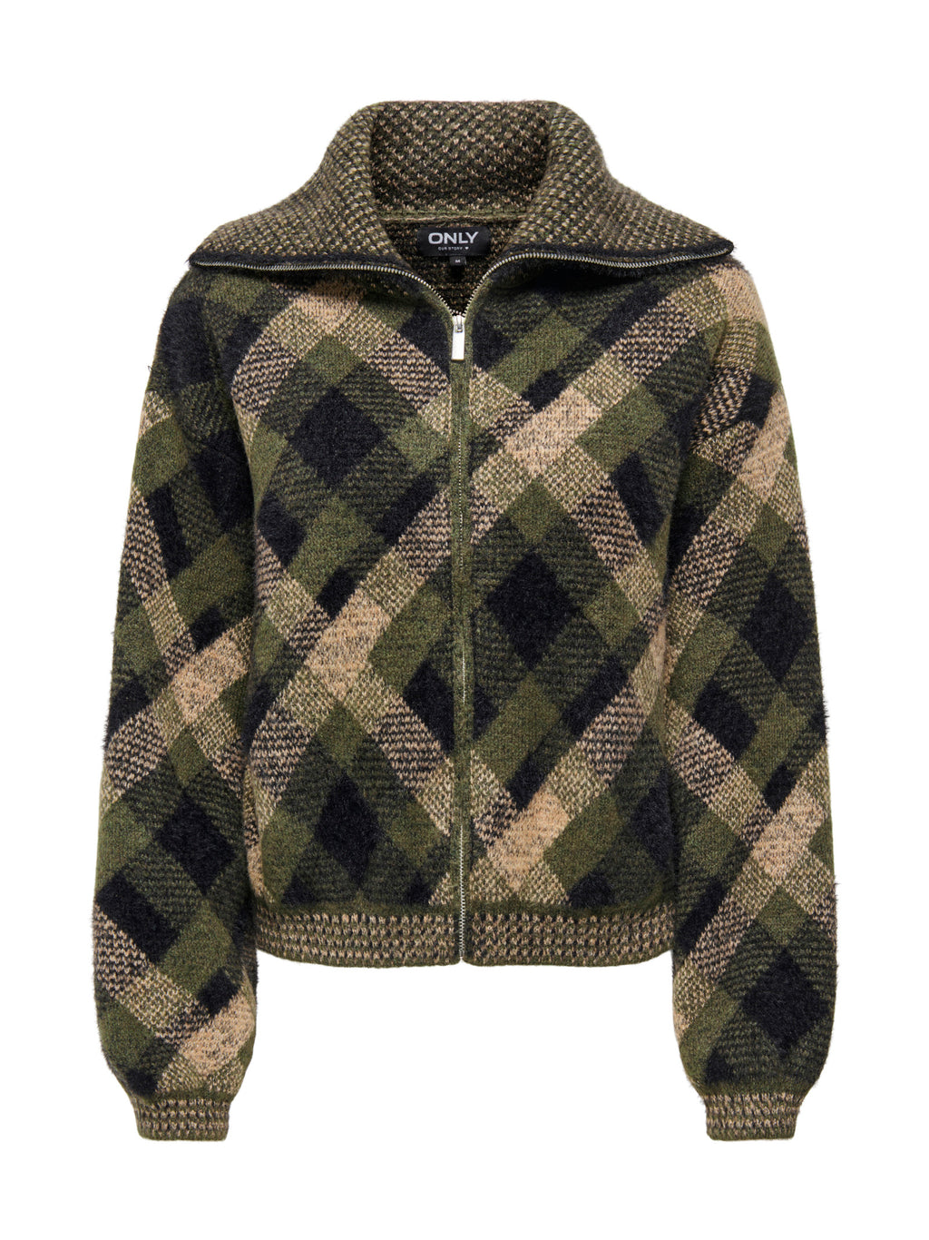 Cardigan Only Maron con fantasia a rombi 15358211 /Forest Night ONLY 