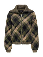 Cardigan Only Maron con fantasia a rombi 15358211 /Forest Night ONLY 