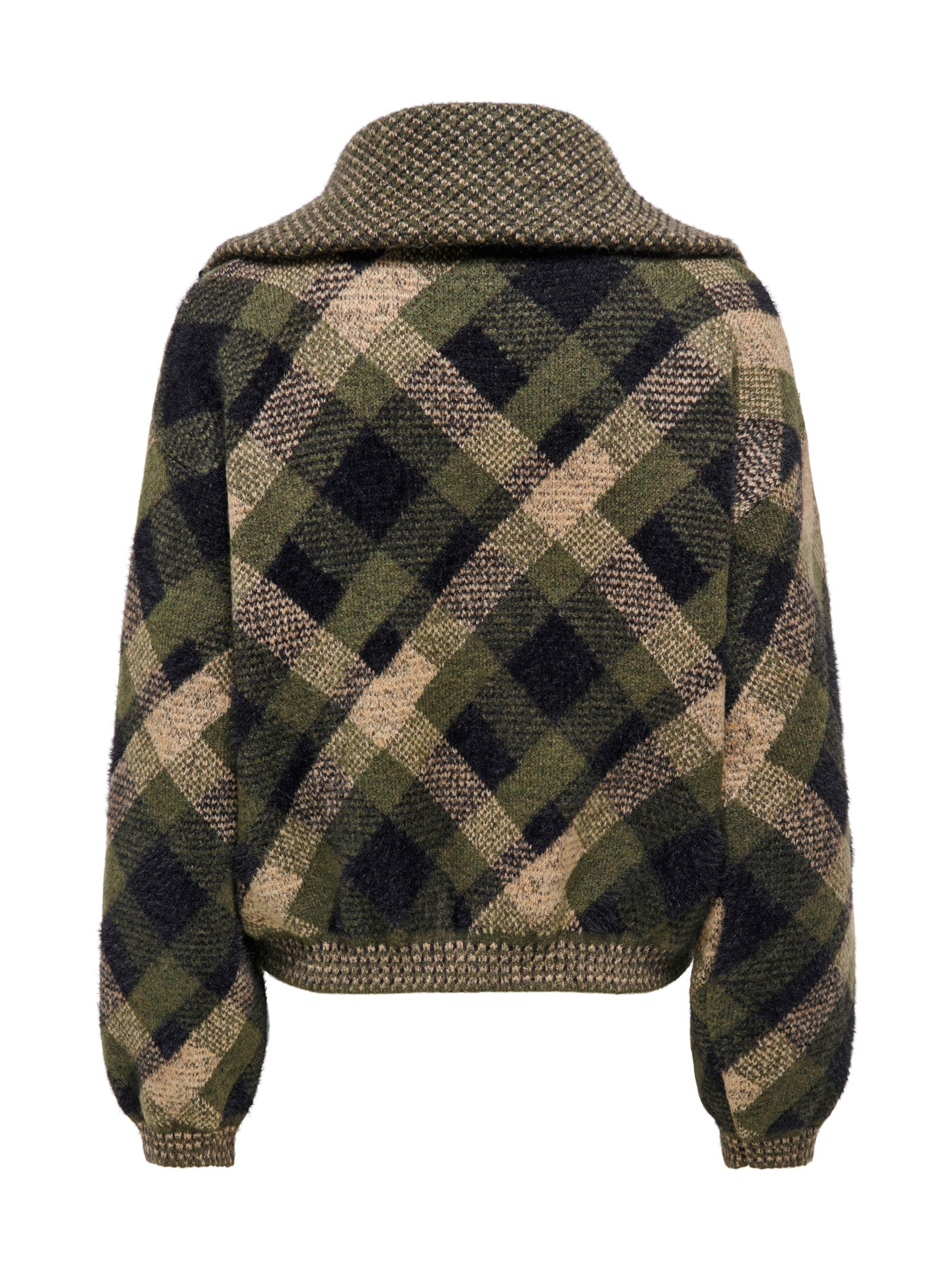 Cardigan Only Maron con fantasia a rombi 15358211 /Forest Night ONLY 