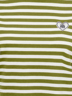 T-shirt Only Livina Verde bianco a maniche corte a righe 15359677 /Cardamom Seed ONLY 